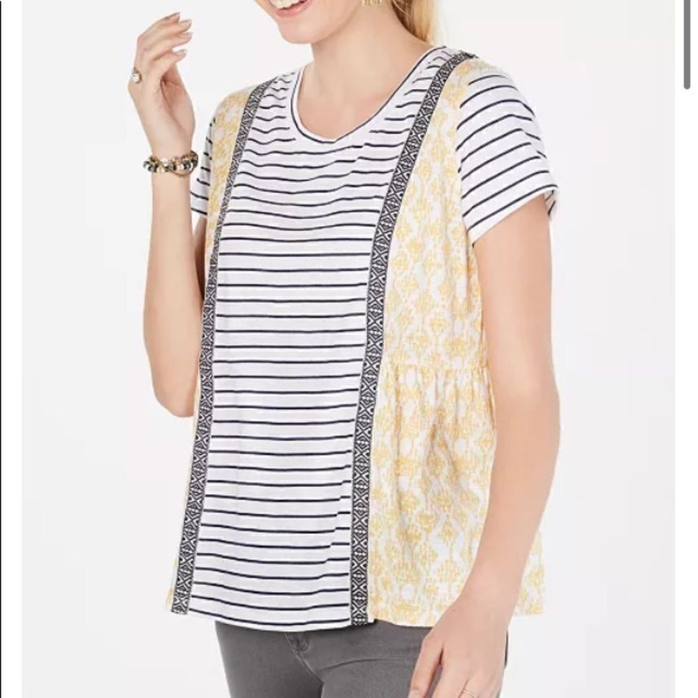 Style & Co Printed Short-Sleeve Top size XXL